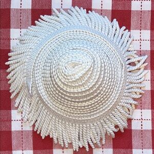 Vintage White Woven Cotton Fringe 17.5’